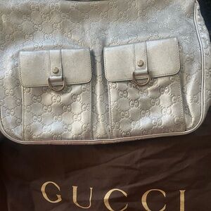 Gucci Silver Monogram Bag VINTAGE